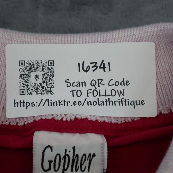 Gopher Shirt Womens L Pink Short Sleeve Collared Graphic Print Casual Outwear - Picture 15 of 15